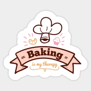 Baking Is My Therapy, Gift For Father, Gift For Fathers, Gift For Dad, Gift For Daddy Sticker